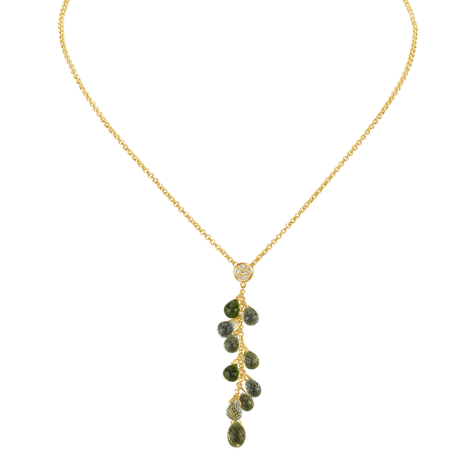 Náhrdelník s diamanty a drahokamy Zetticci