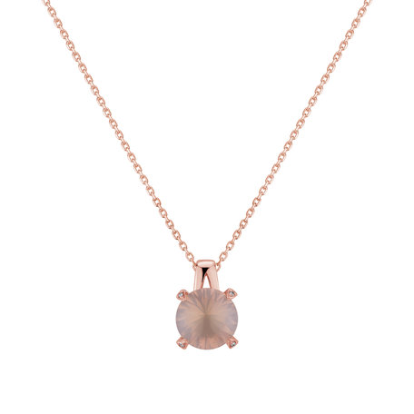 Přívěs s růženínem a diamanty Charming Blossom