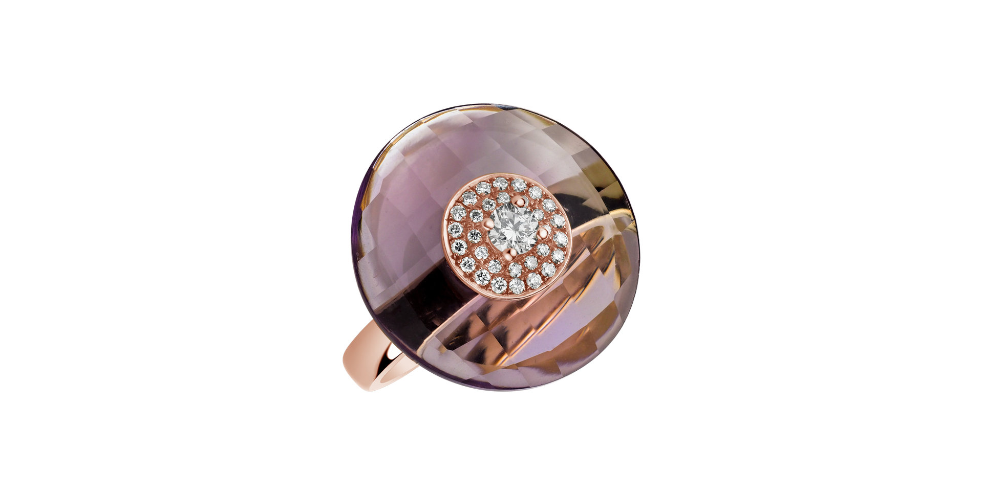 Prsten s ametystem a diamanty Sweet Candy