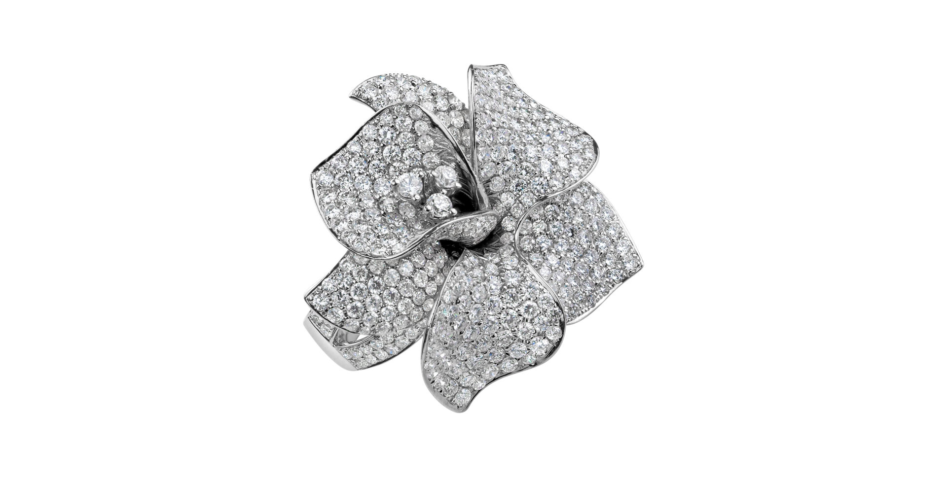 Prsten s diamanty Fantasy Flower
