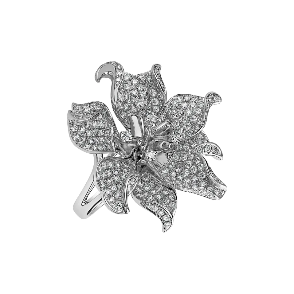 Prsten s diamanty Royal Flower