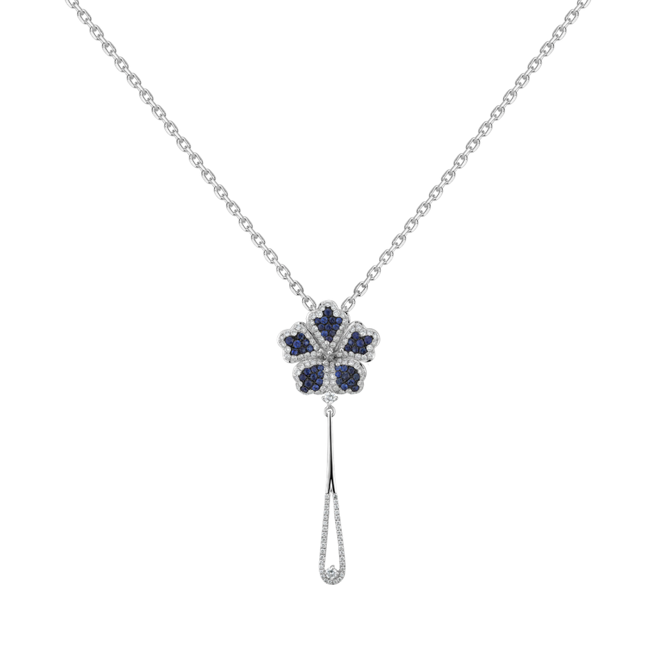 Přívěs s diamanty a safíry Magic Lotus