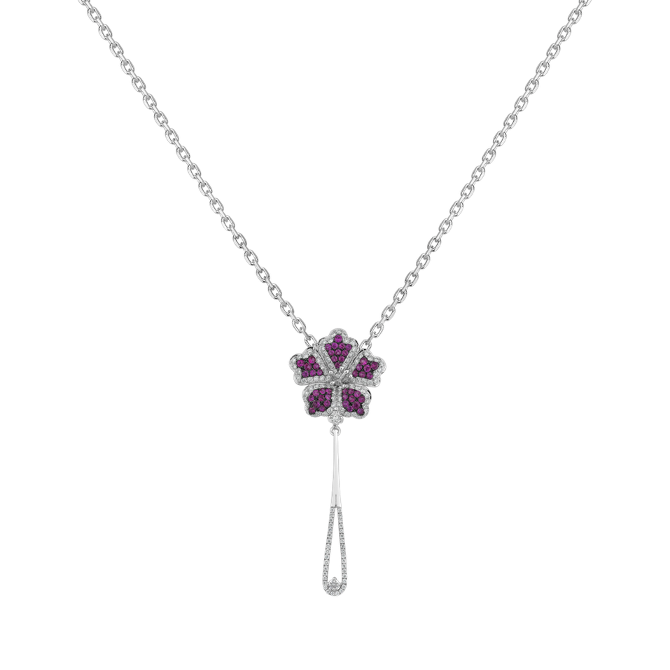 Přívěs s diamanty a safíry Magic Lotus
