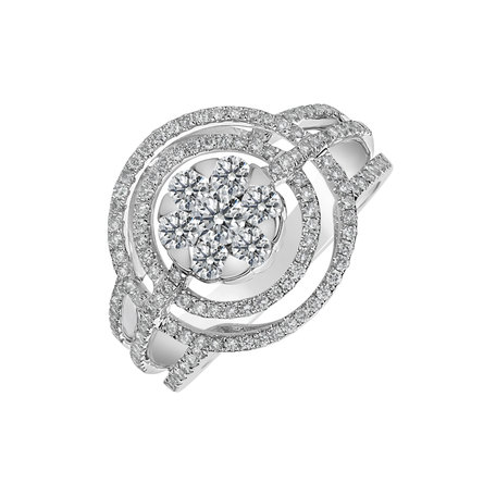 Prsten s diamanty Flower Maze