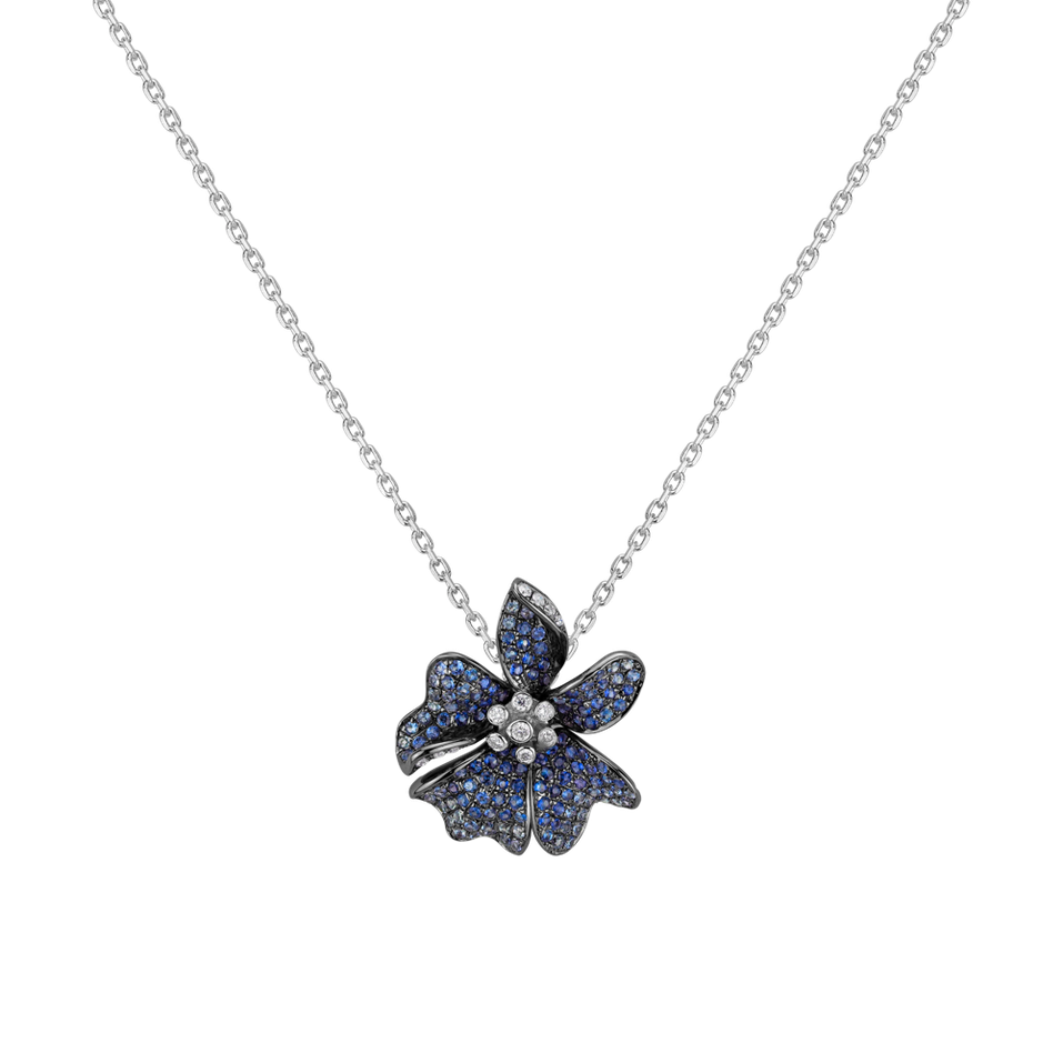 Přívěs s diamanty a safíry Mahe