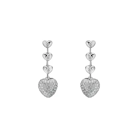 Náušnice s diamanty Divine Hearts
