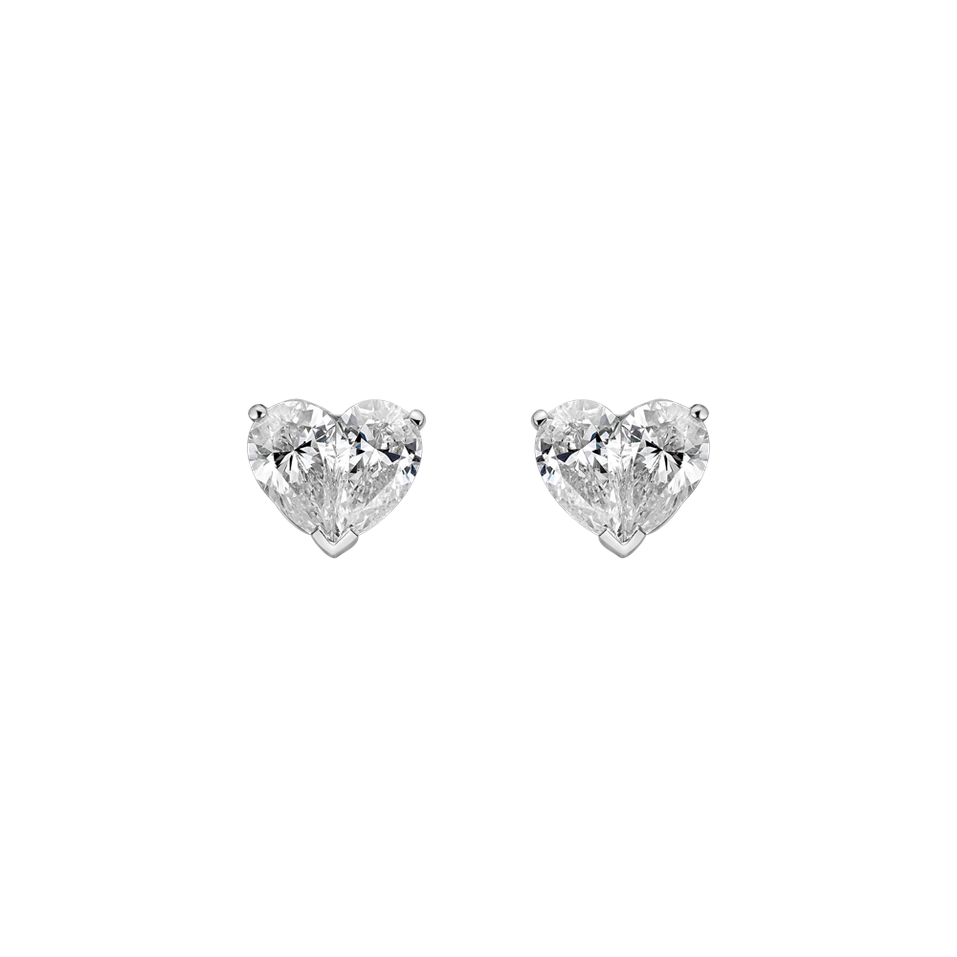 Náušnice s diamanty Cold Heart