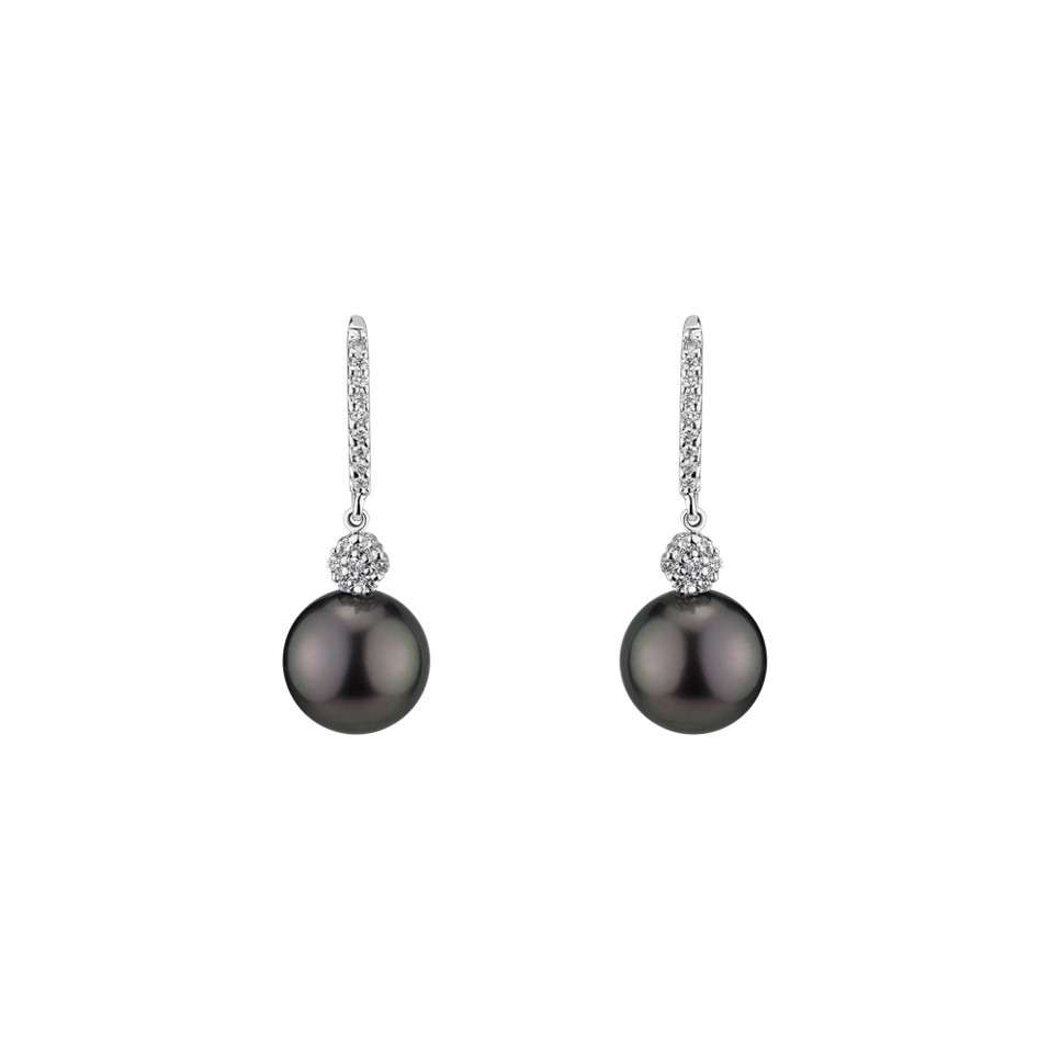 Náušnice s perlou a diamanty Sensorium Sea