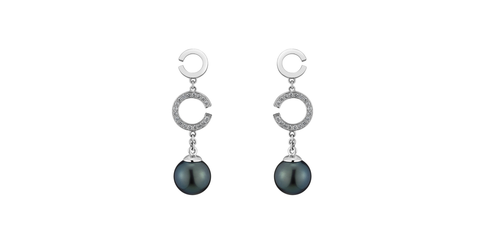 Náušnice s perlou a diamanty Wondering Paradise