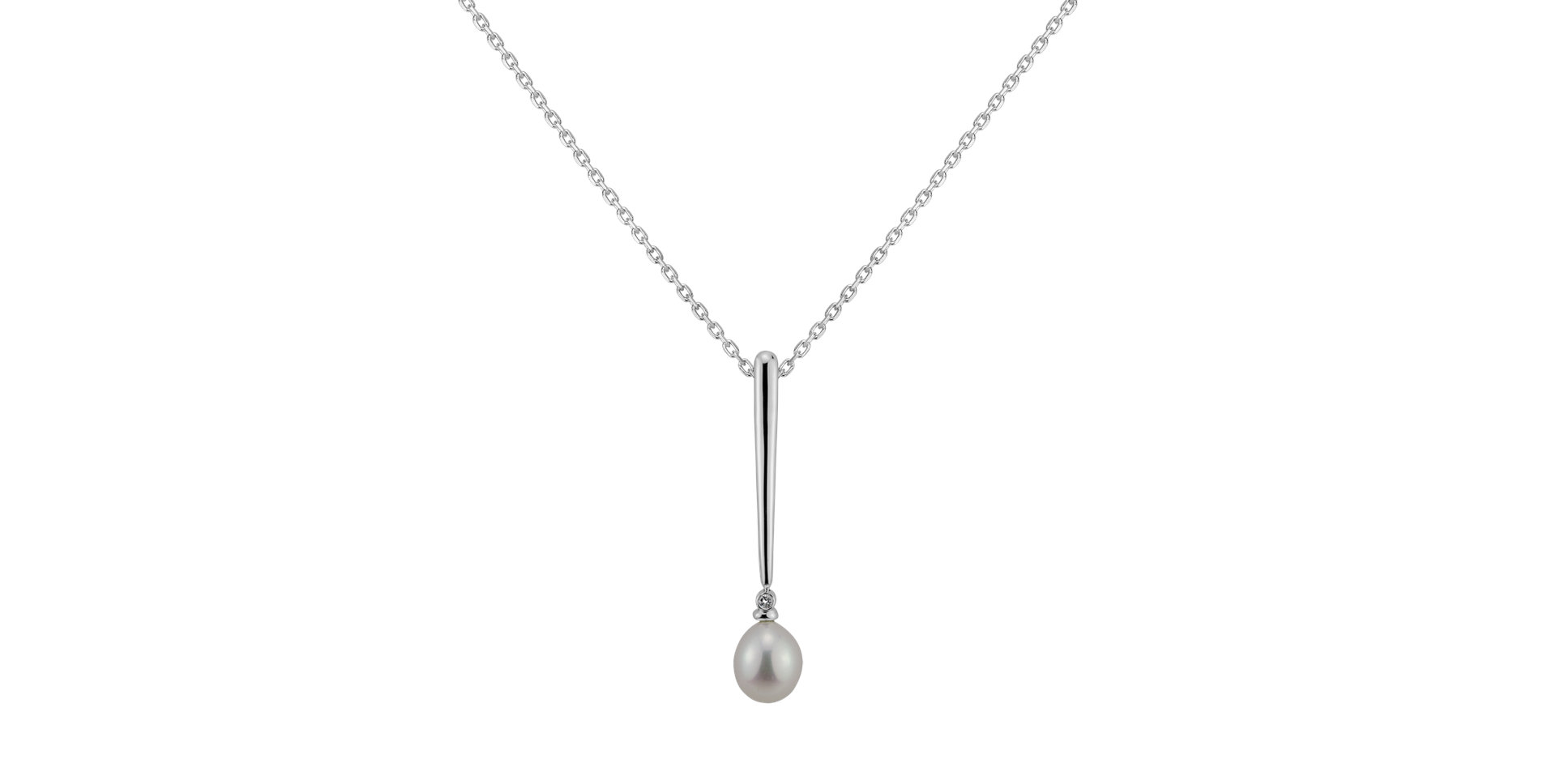 Přívěs s perlou a diamantem Sea Drop