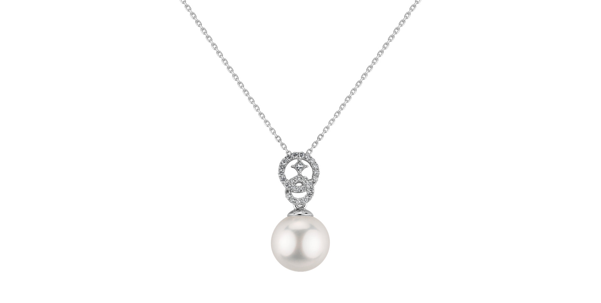 Přívěs s perlou a diamanty Space Pearl