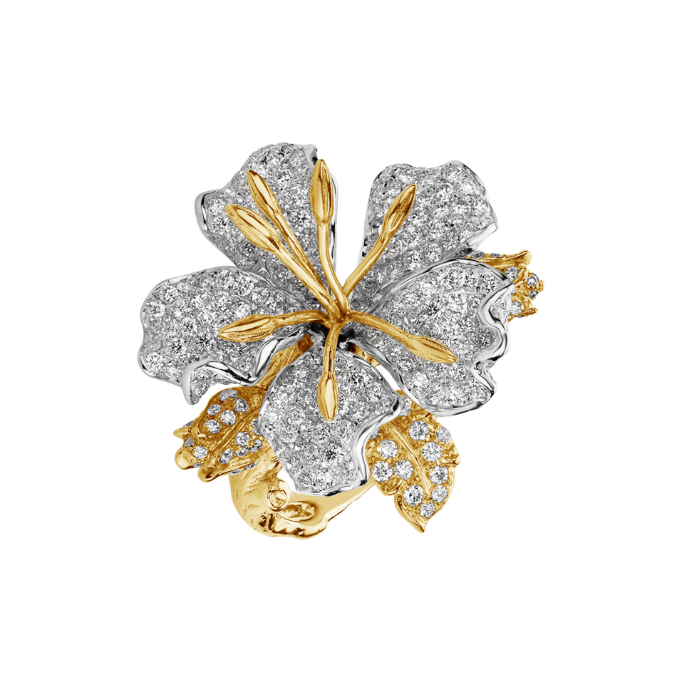 Prsten s diamanty Evening Flower