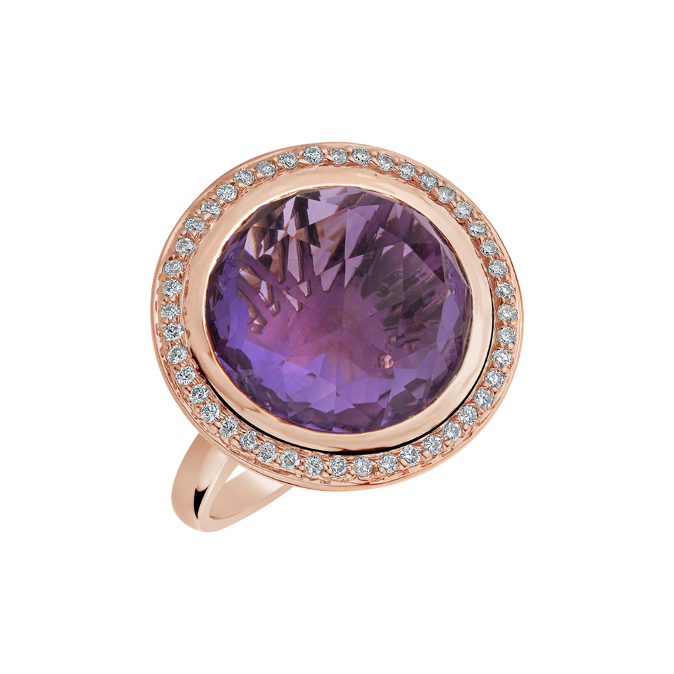 Prsten s ametystem a diamanty Astral Eminence