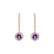 Náušnice s ametystem diamanty Chivalry2