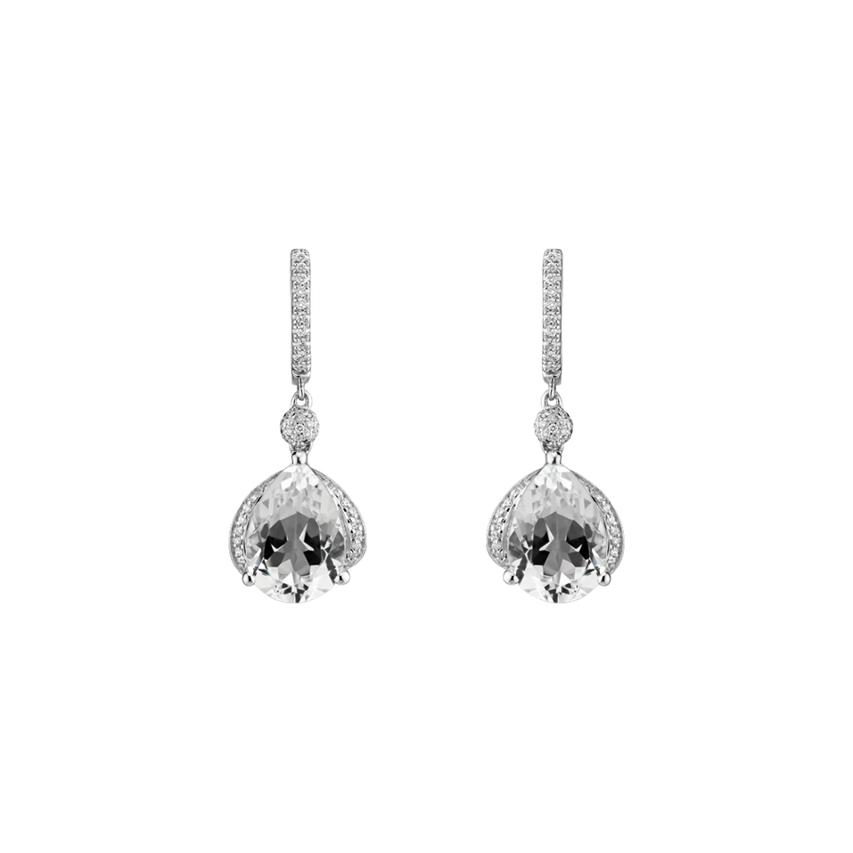 Náušnice s topazem a diamanty Chevalier