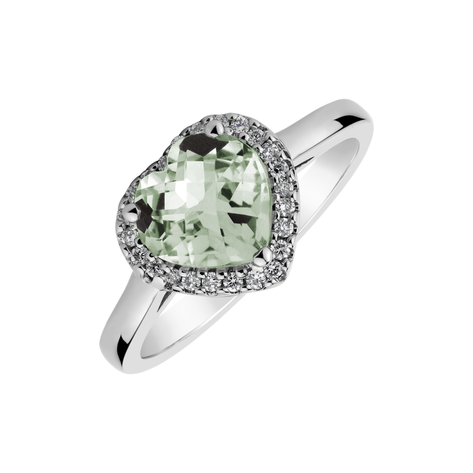 Prsten s ametystem a diamanty Daethana