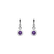 Dětské náušnice s ametystem a diamantem Diamond Beauty2