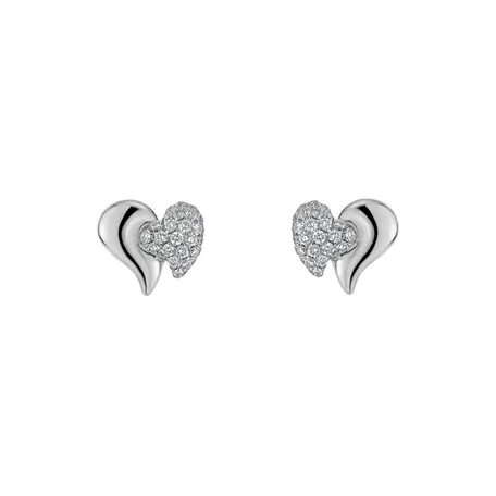 Náušnice s diamanty Brave Heart