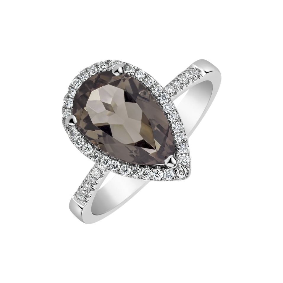 Prsten s quartzem diamanty Emily