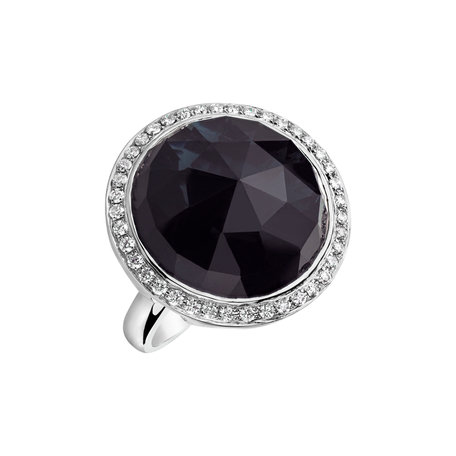 Prsten s topazem a diamanty Freccia