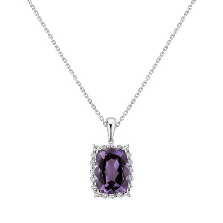 Přívěs s ametystem a diamanty Abdon