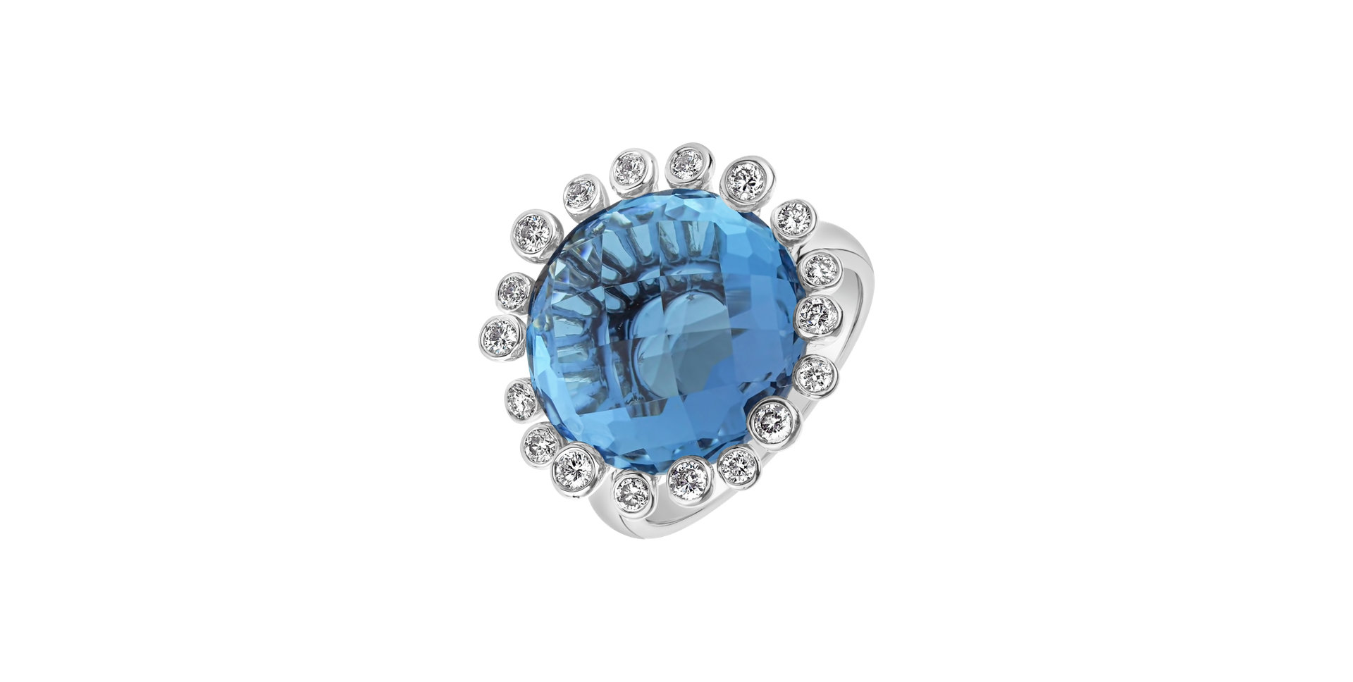 Prsten s topazem a diamanty Mina