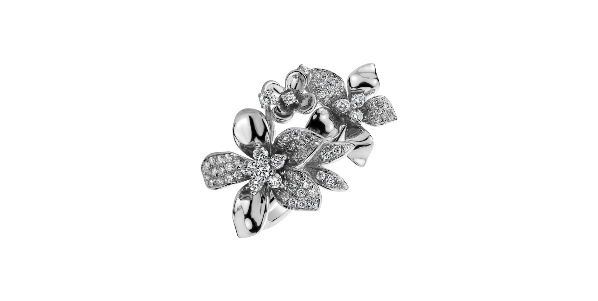 Prsten s diamanty Floral Envy