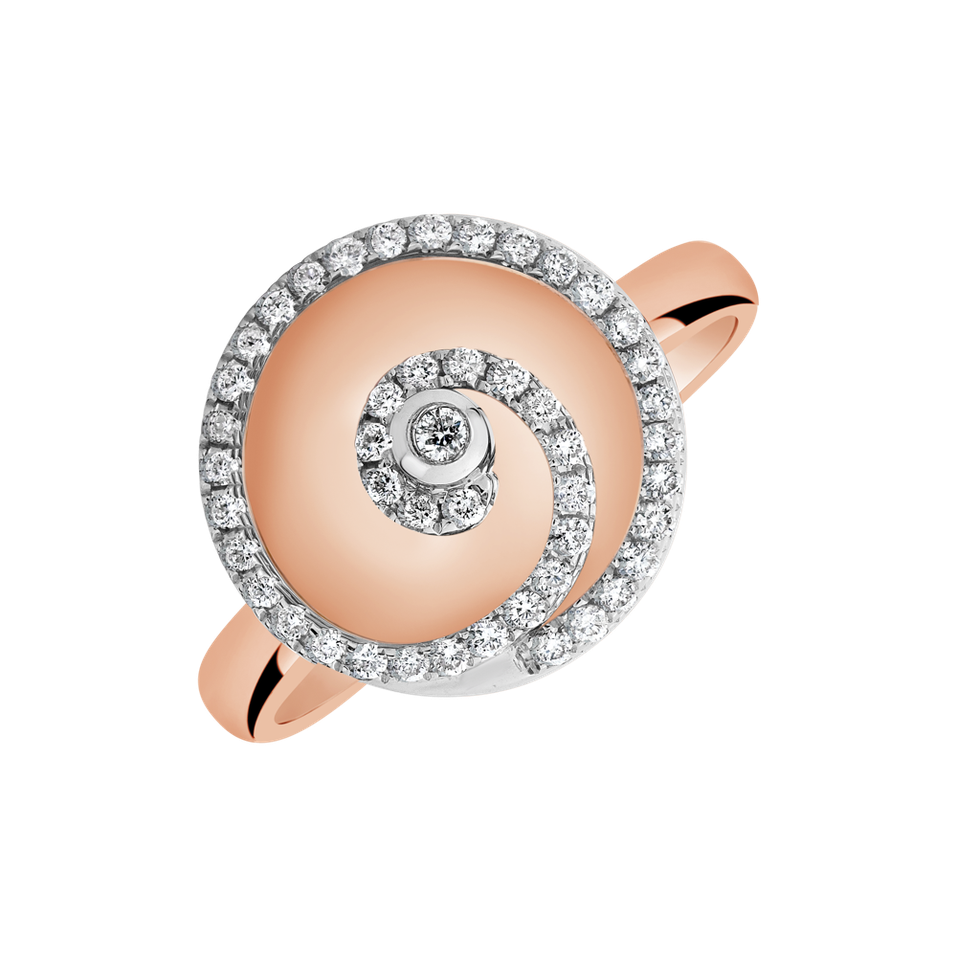 Prsten s diamanty Shiny Spiral