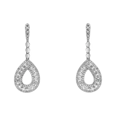 Náušnice s diamanty Glossy Loop