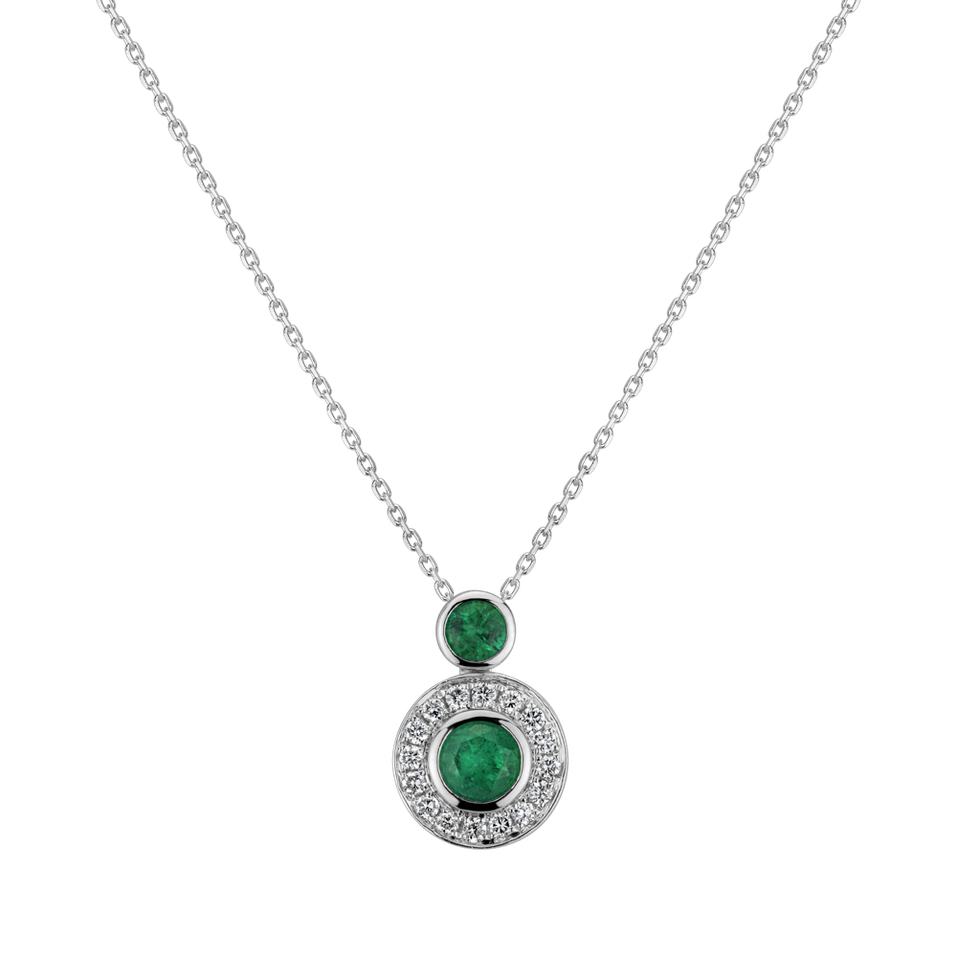 Přívěs s diamanty a smaragdy Emerald Happiness