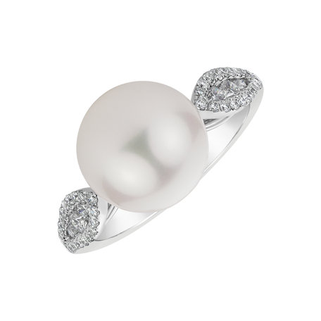 Prsten s perlou a diamanty Jacqueline