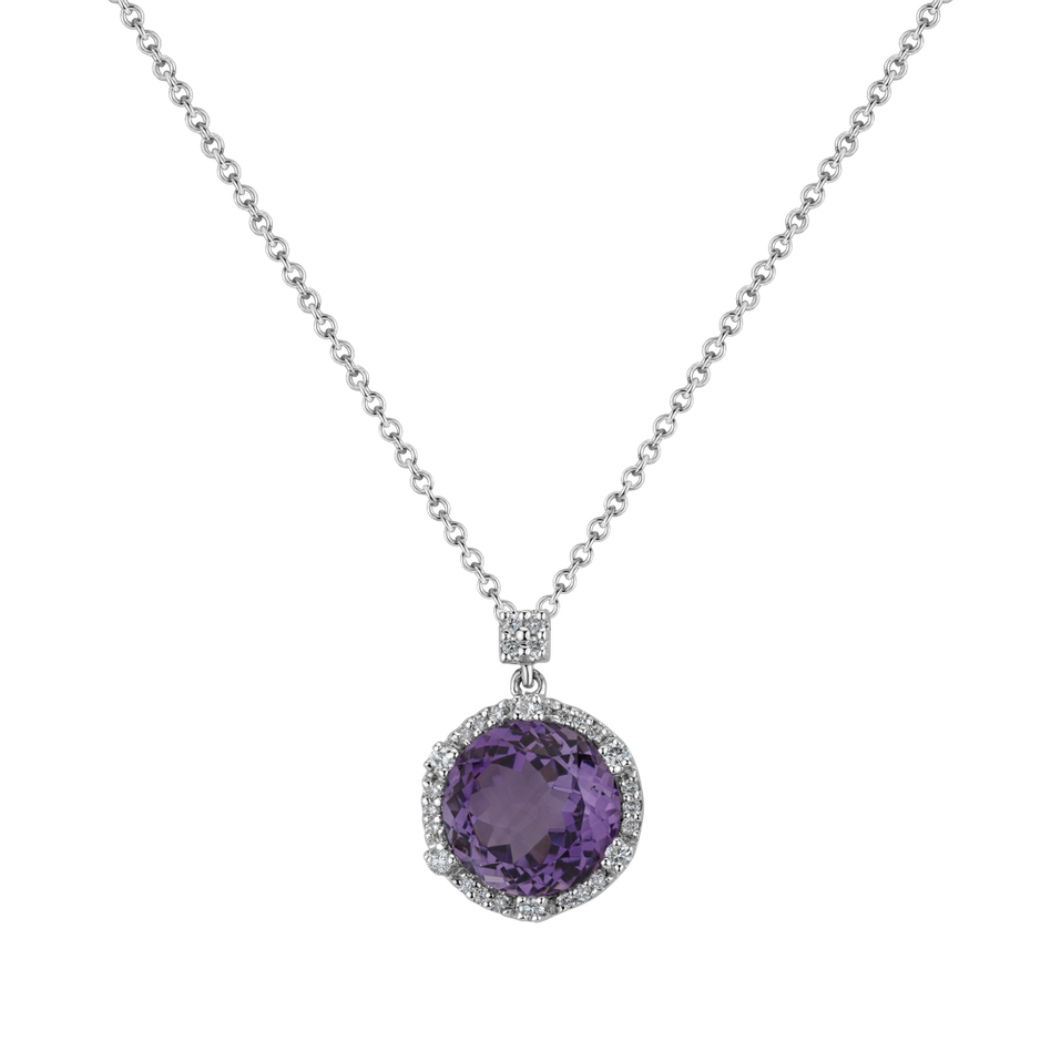 Přívěs s řetízkem s ametystem a diamanty Deamy Void