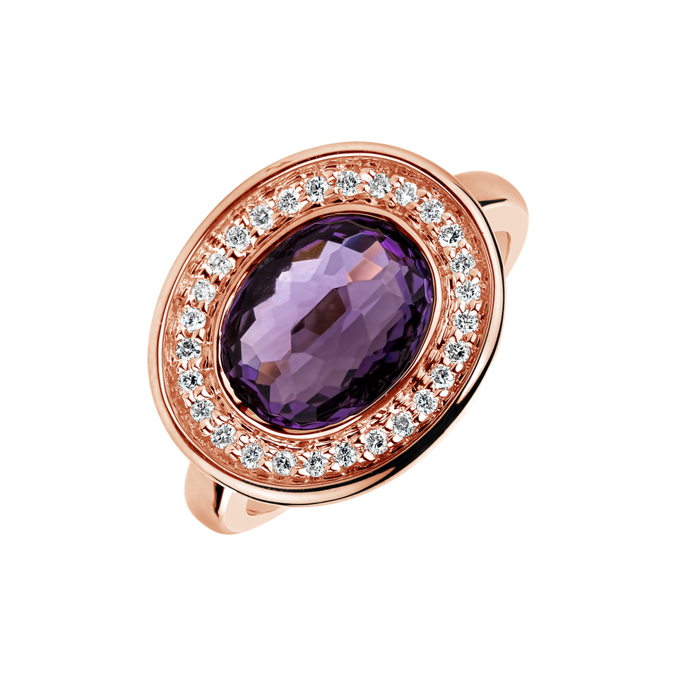 Prsten s ametystem a diamanty Giraud