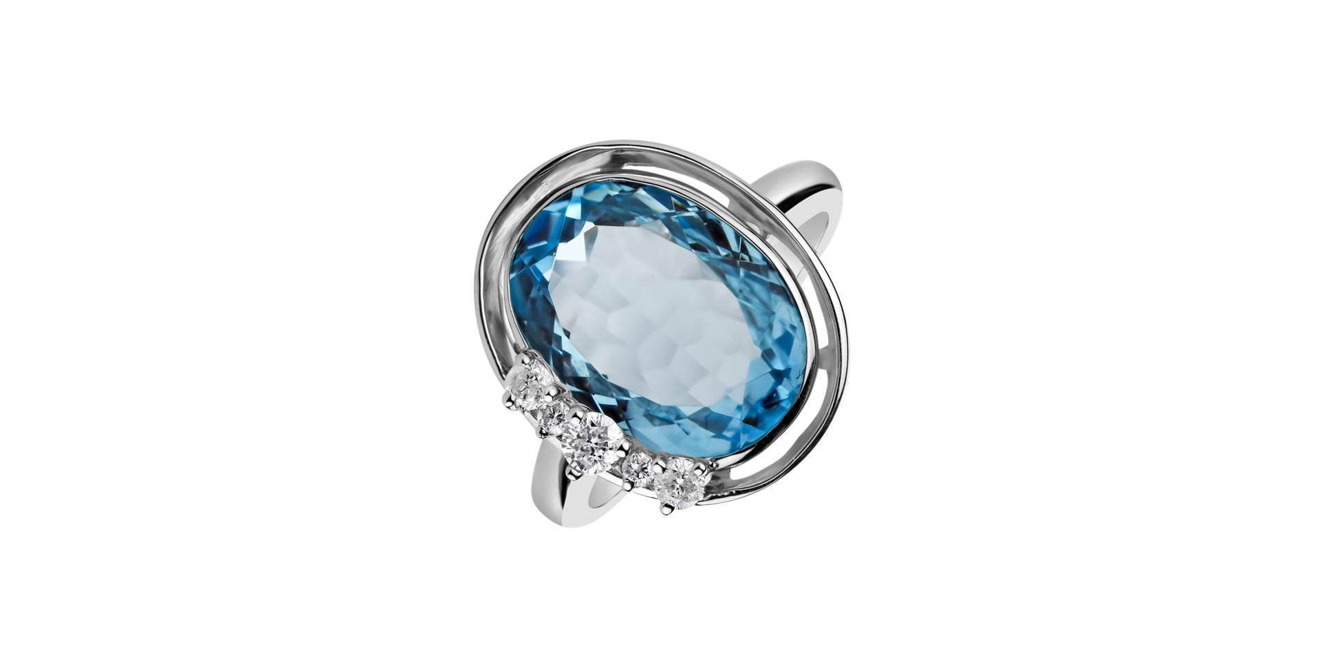 Prsten s topazem a diamanty Coffey