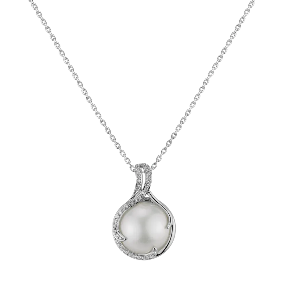 Přívěs s perlou a diamanty Venus Spell