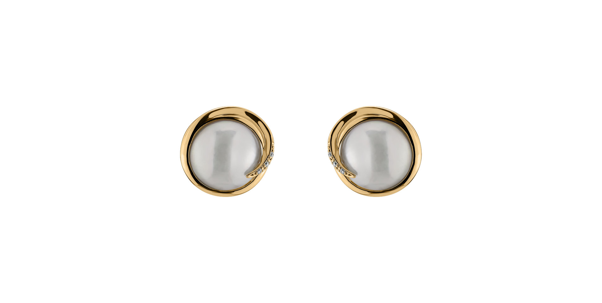 Náušnice s perlou a diamanty Lorena Waves