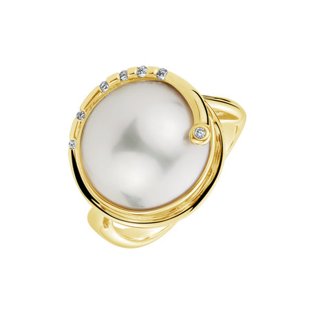 Prsten s perlou a diamanty Miraculous pearl