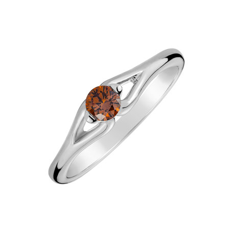 Prsten s oranžovým diamantem Clementia