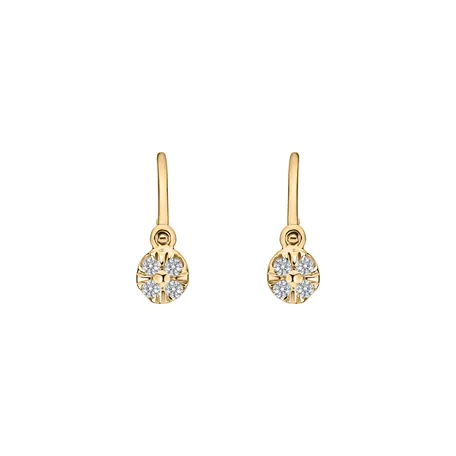 Dětské náušnice s diamanty Star Angels