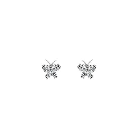 Náušnice s diamanty Baby Papillon