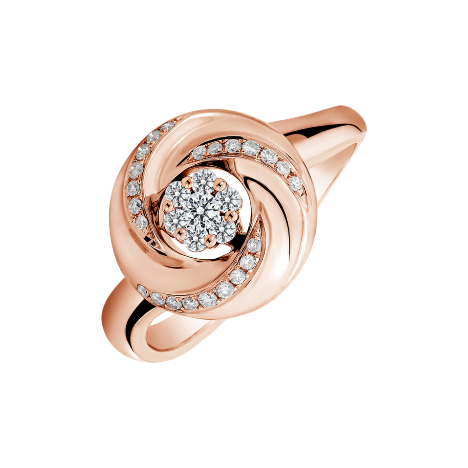 Prsten s diamanty Flower Swirl