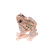 Prsten s bílými a hnědými diamanty a rubíny Miracle Frog2
