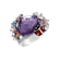 Prsten s ametystem, diamanty a emaily Lilac2