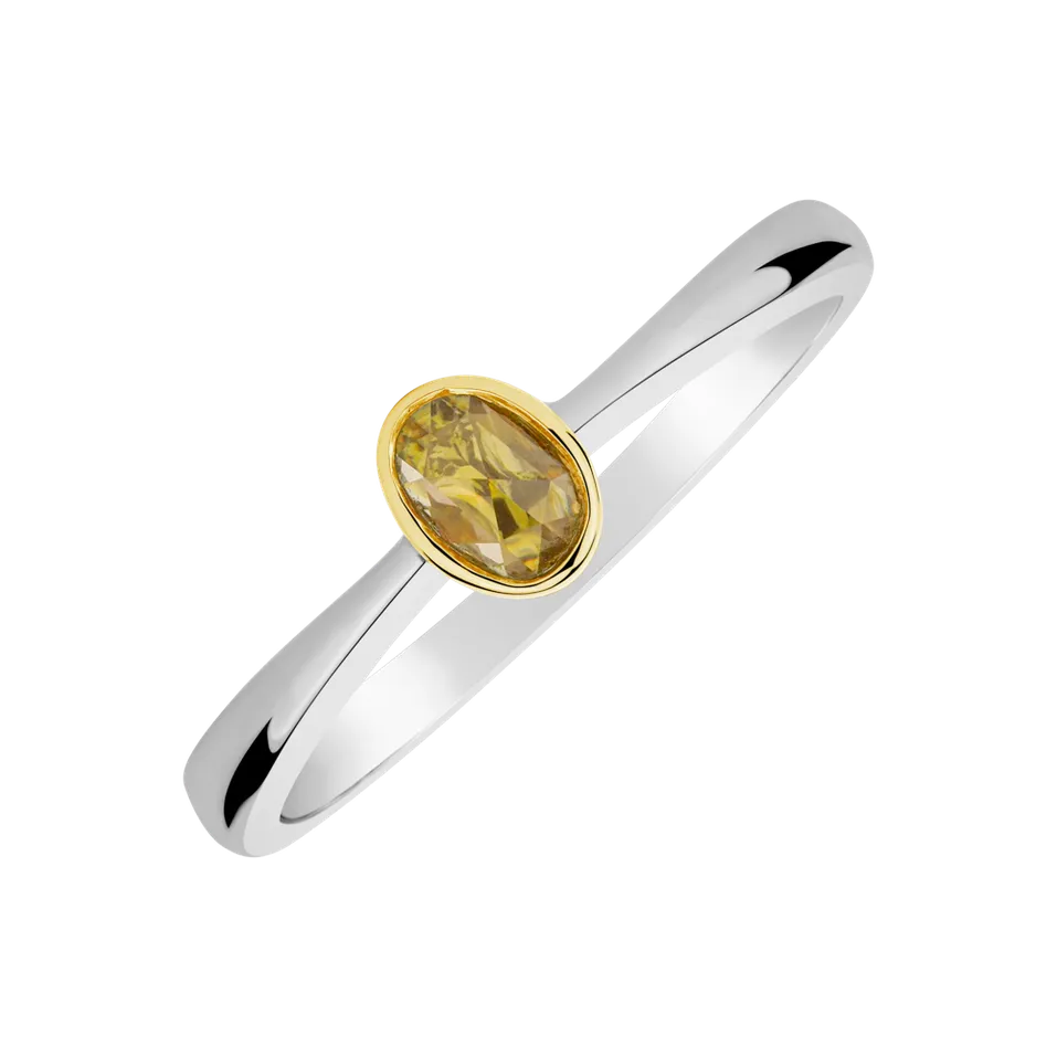 Prsten se žlutými diamanty Sigite