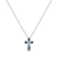 Náhrdelník s diamanty a safíry Divine Cross1