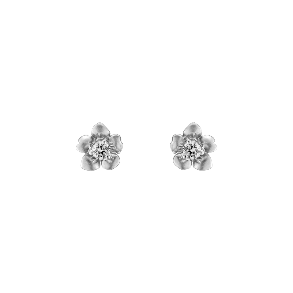 Náušnice s diamantem Blooming Simplicity
