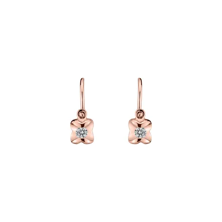 Dětské náušnice s diamantem Cute Charm