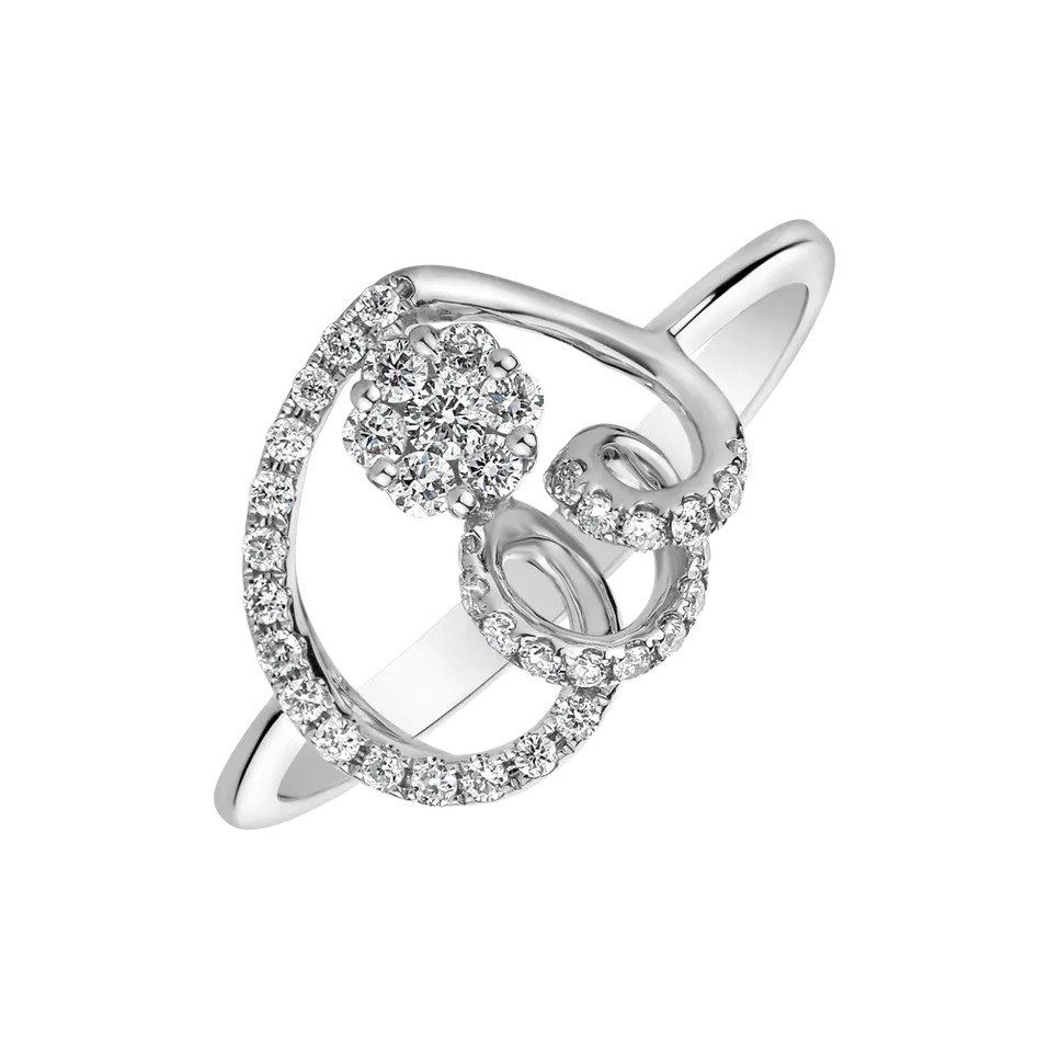 Prsten s diamanty Crépin