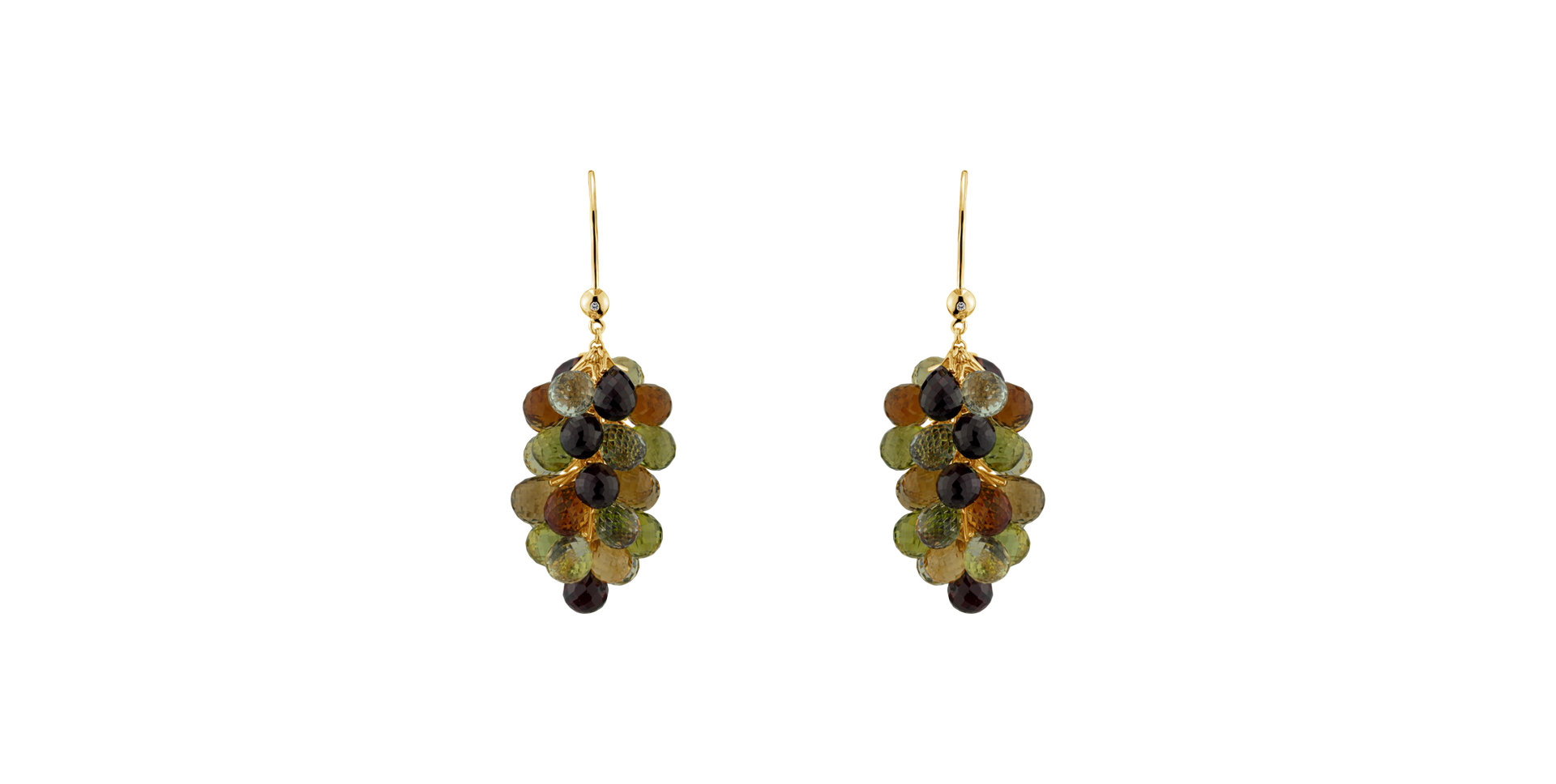 Náušnice s diamantem a drahokamy Padovesi