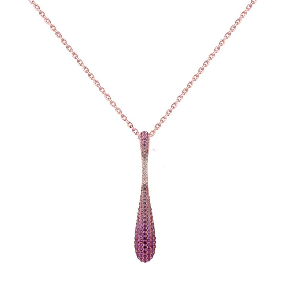 Přívěs s diamanty a safíry Blossom